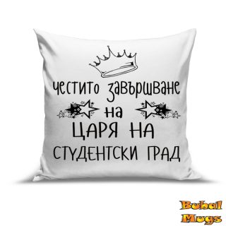 Възглавница"Царя на студентски град!"