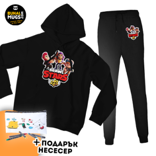 Детски комплект есен/зима с анимационен герой Brawl Stars + подарък несесер