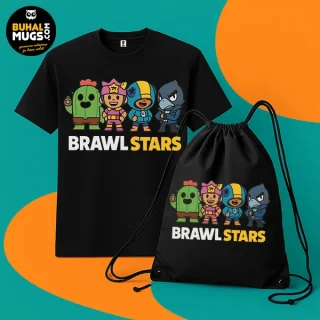 BRAWL STARS 4 BUNDLE : ТЕНИСКА + МЕШКА ПОДАРЪК!