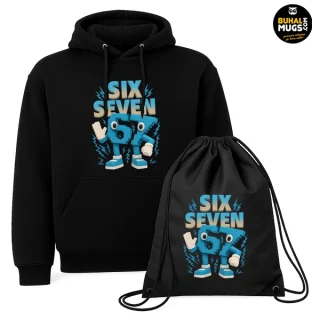 Подарък, който винаги минава теста - 67 SIX SEVEN ROBLOX комплект (hoodie + мешка)